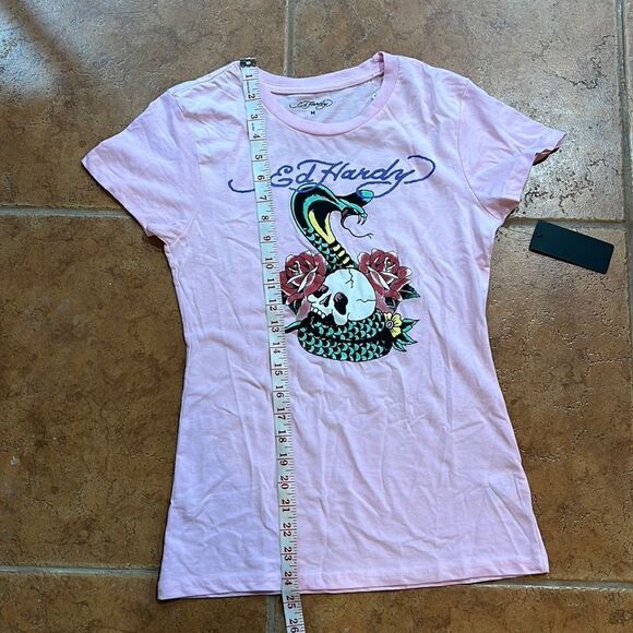NWT Ed Hardy pink Cobra tshirt size M - Picture 7 of 7
